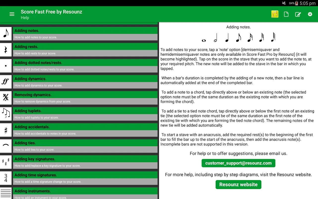 Capturas de tela do Score Fast Free by Resounz