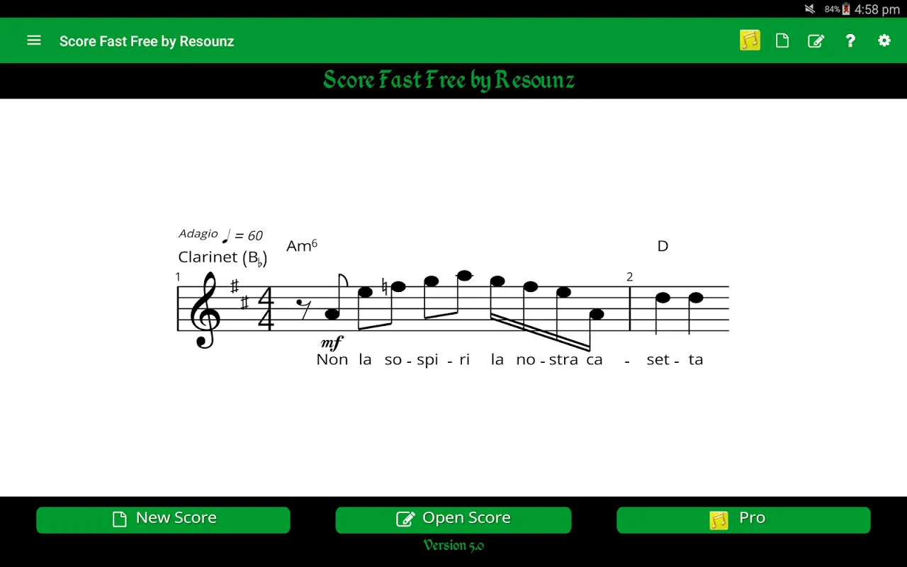 Capturas de tela do Score Fast Free by Resounz