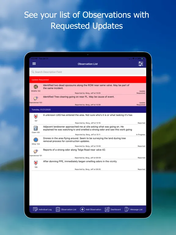 Information Management iPad  Screenshots