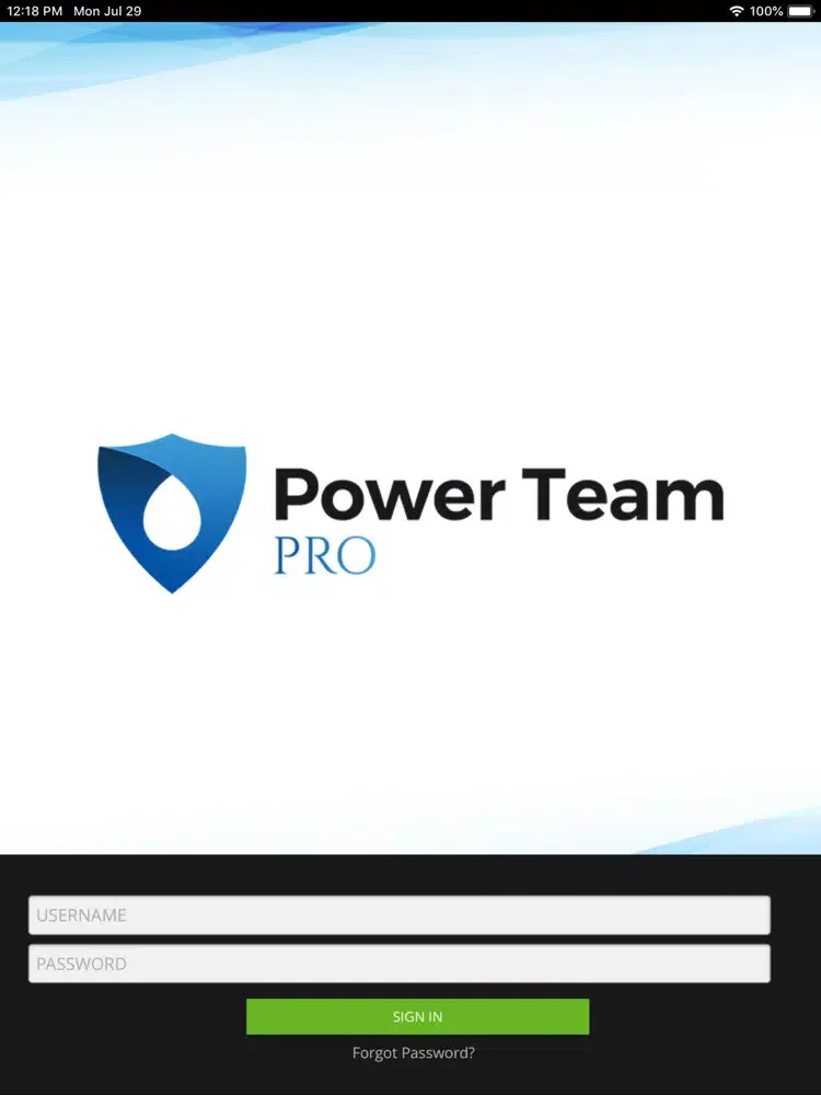 Ảnh chụp màn hình của Power Team Pro iPad 