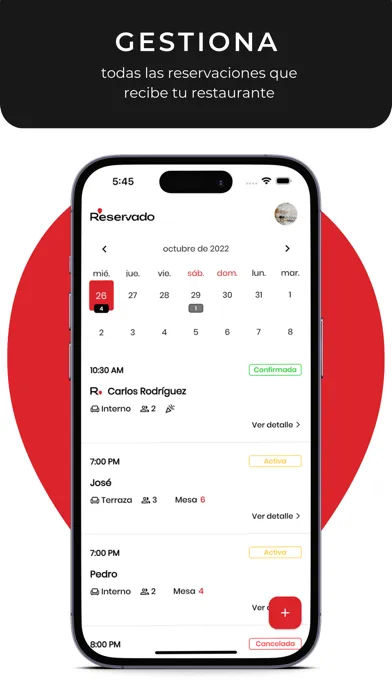 Reservado Manager Screenshots