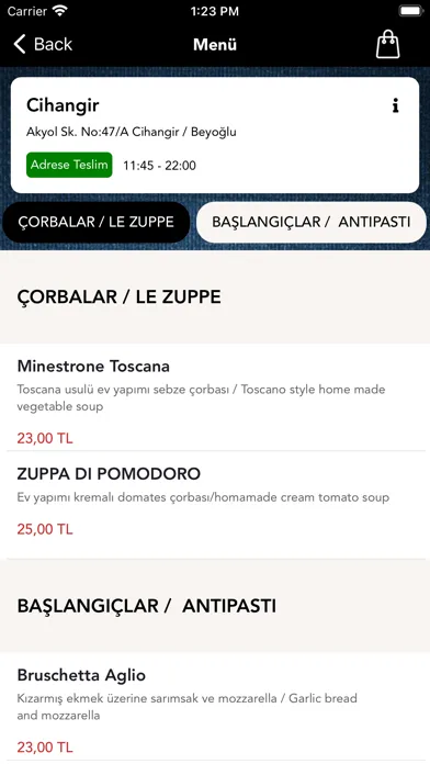 Tangkapan skrin Don Pietro Pizza