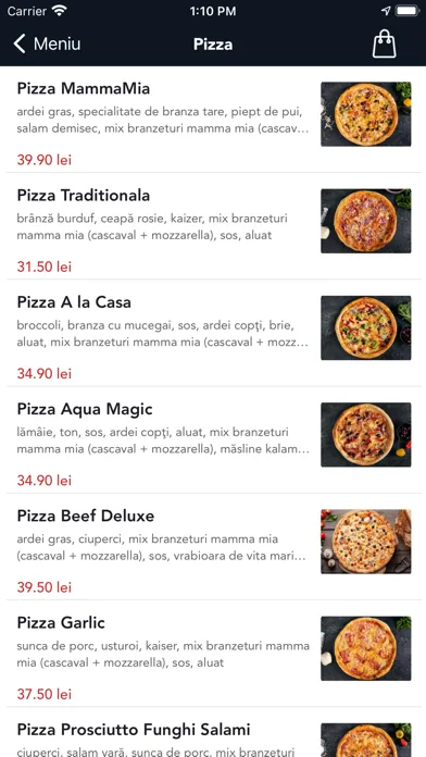 Captures d'écran de Mamma Mia Restaurant &Catering