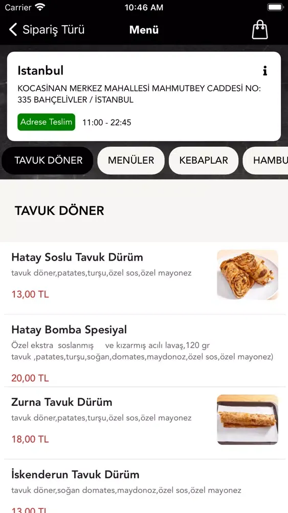 Zrzuty ekranu Mogaf Hatay Döner