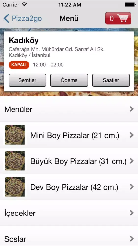 Captures d'écran de Pizza2go