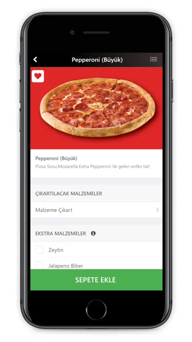Capturas de pantalla de Papa John's Pizza Türkiye
