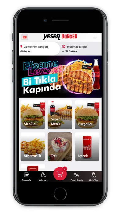Tangkapan layar Yesen Burger Online