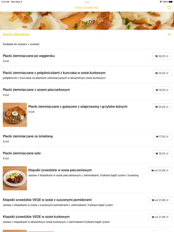 Zrzuty ekranu Bistro Szybki Kes iPad 