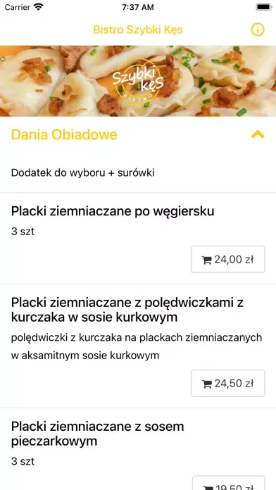 Zrzuty ekranu Bistro Szybki Kes