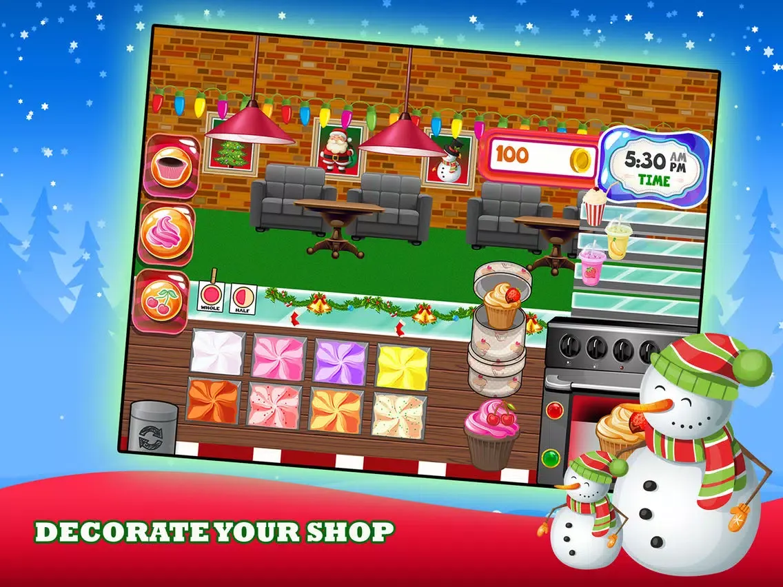 Cupcake Dessert Maker Bakery - christmas cake food cooking game! iPad  Screenshots