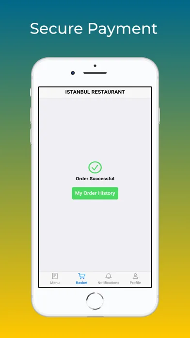 Tangkapan layar Istanbul Order App