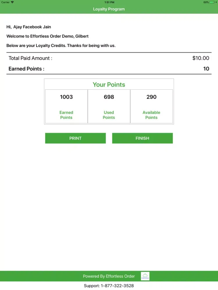 Скриншоты EO Restaurant Loyalty iPad 