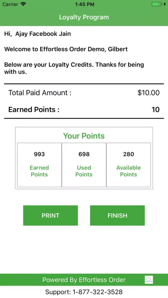Скриншоты EO Restaurant Loyalty