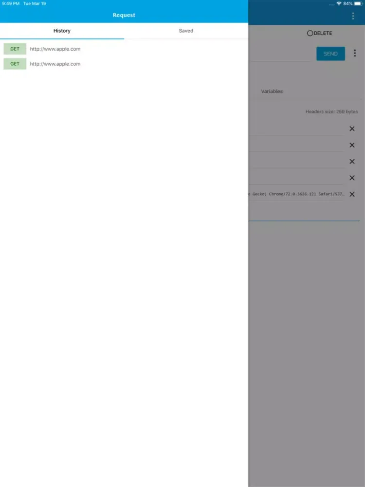 REST Tester iPad  스크린샷