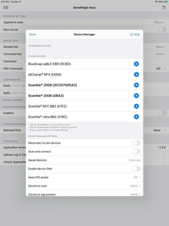 Tangkapan layar SerialMagic Pro iPad 