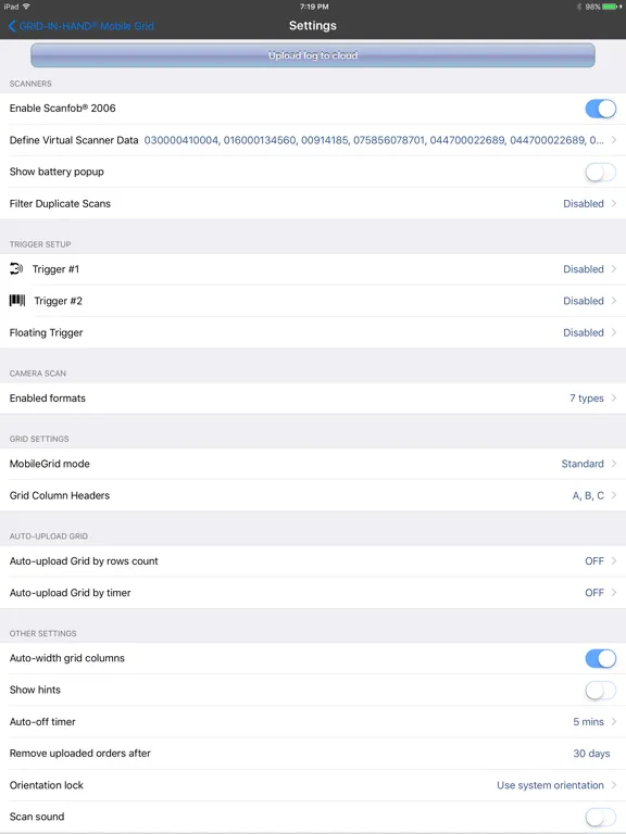 Zrzuty ekranu Cloud-In-Hand® Mobile Grid iPad 