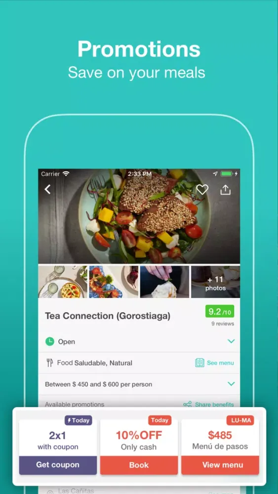 Capturas de tela do Restorando: Restaurants & Bars