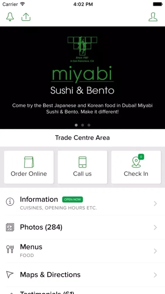 Miyabi Sushi & Bento سکرین شاٹس