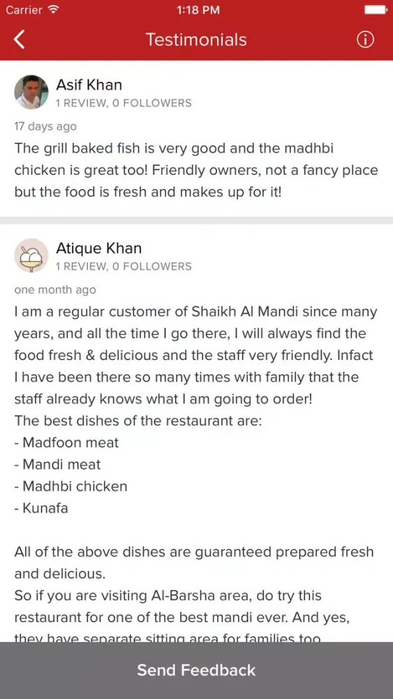 Tangkapan skrin Shaikh Al Mandi