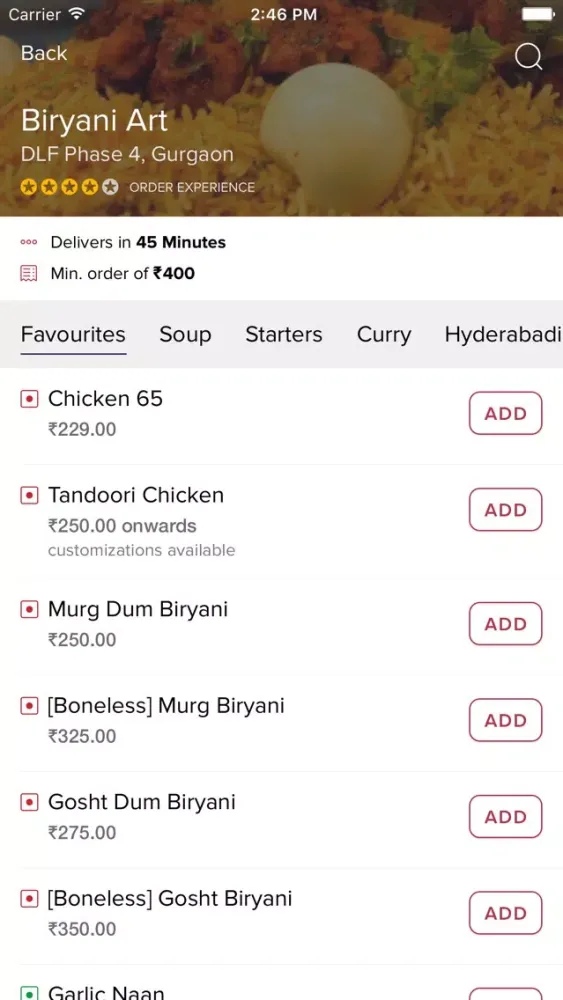Capturas de tela do Biryani Art
