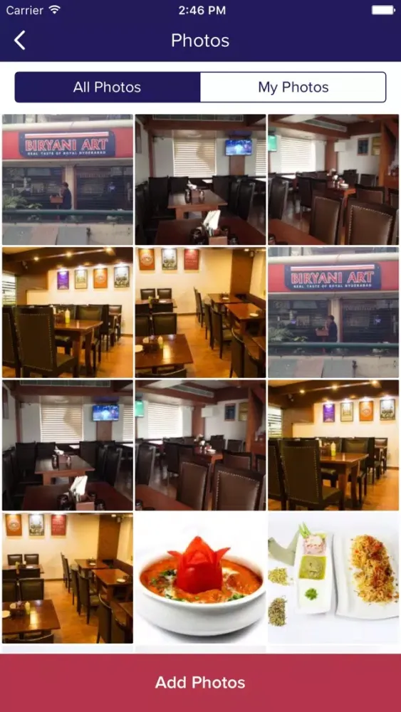 Capturas de tela do Biryani Art