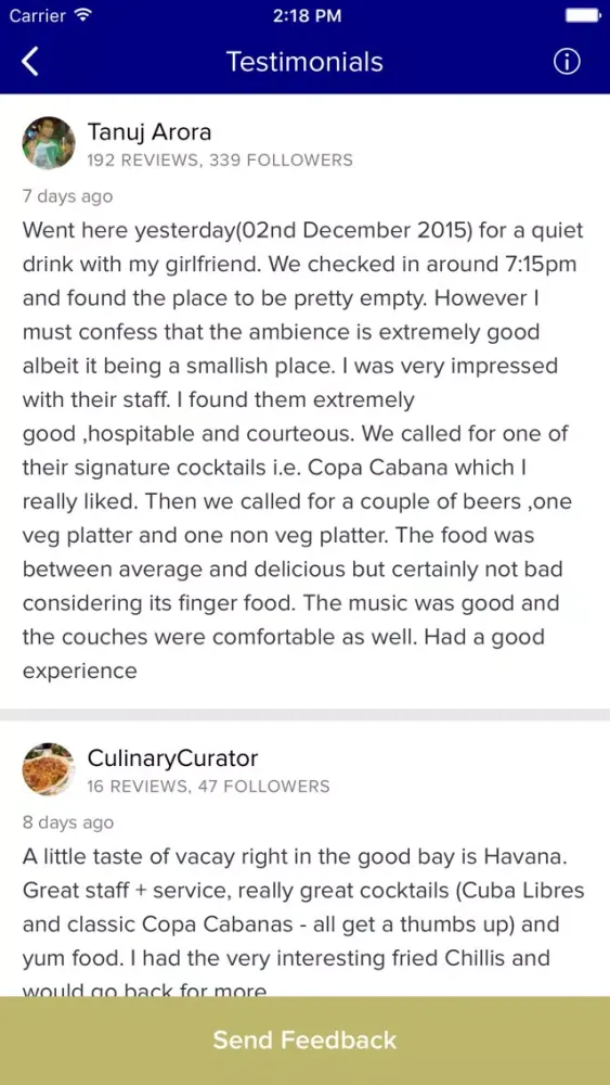 Havana CafÃ© & Bar应用截图