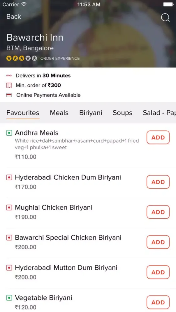 Tangkapan layar Bawarchi Inn