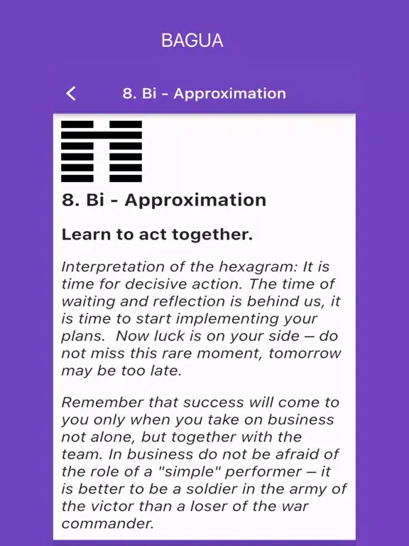 Bagua, Yi Jing divinations iPad  Screenshots