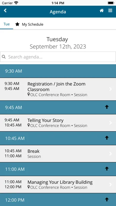 Ảnh chụp màn hình của Ohio Library Council Events