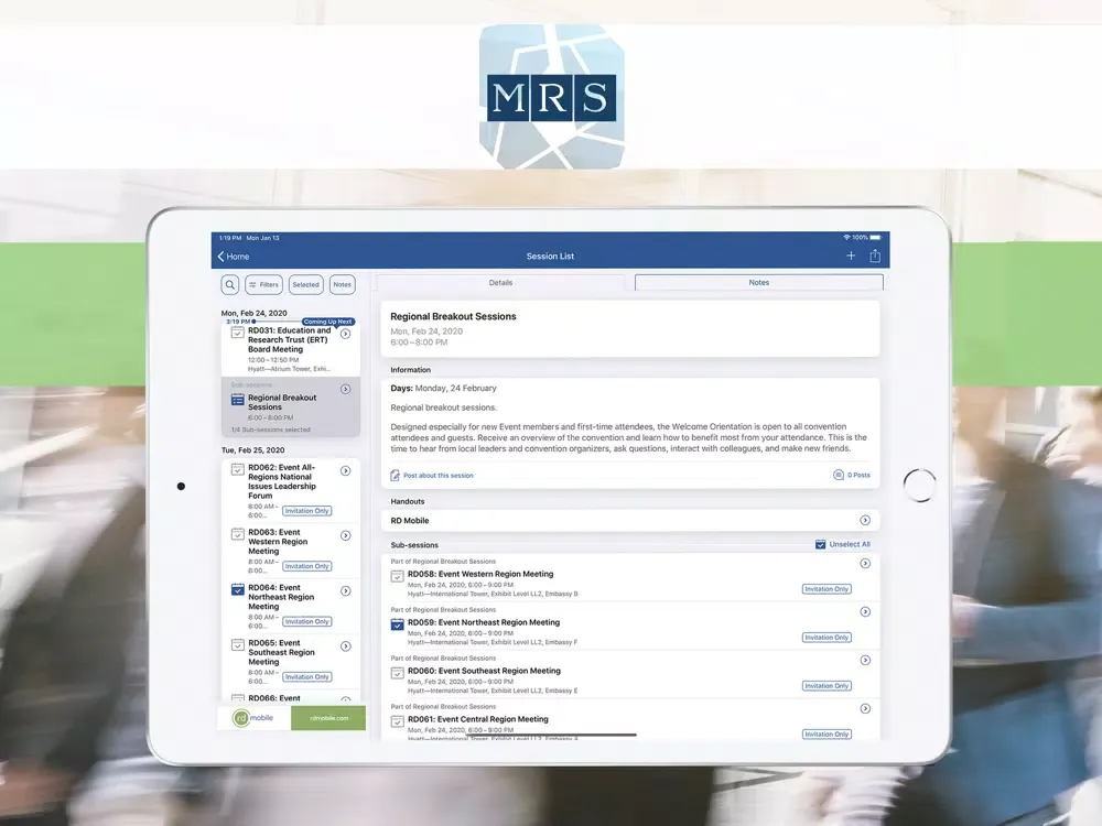 تصاویر MRS Spring and Fall Meetings iPad 