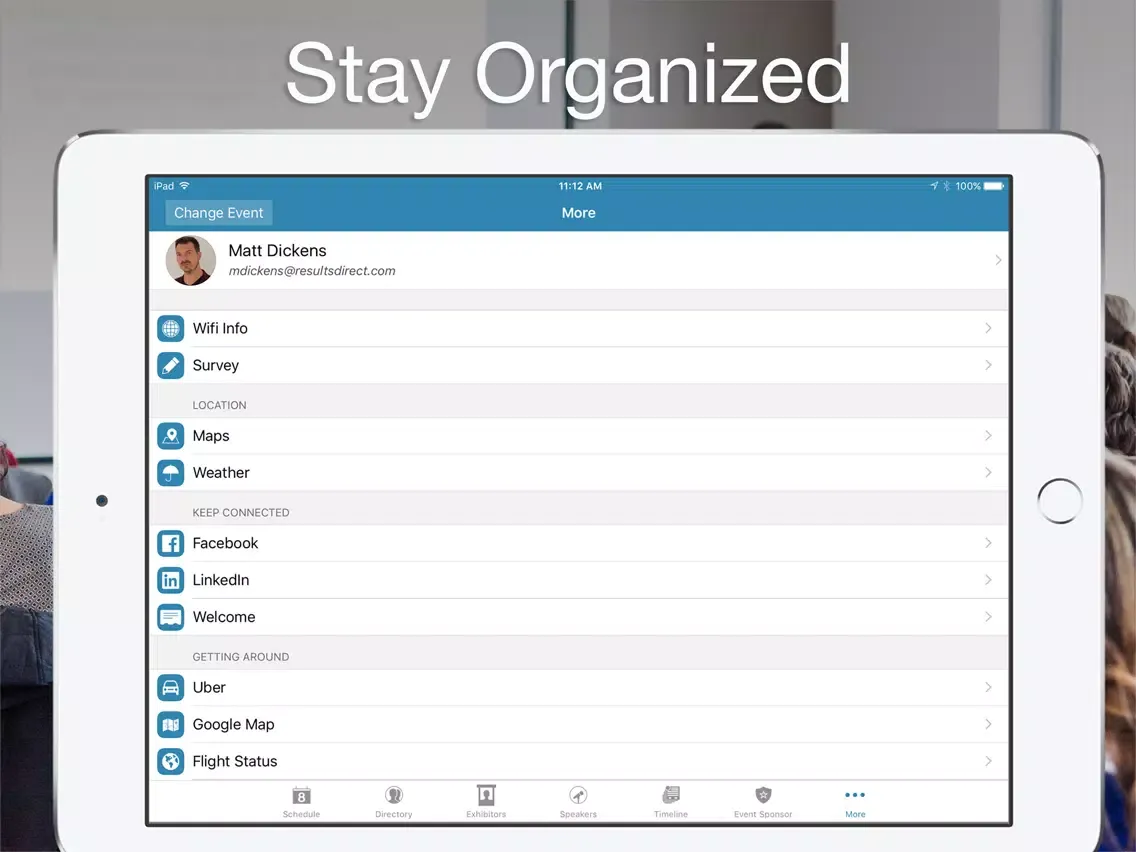 STM Events iPad  Screenshots