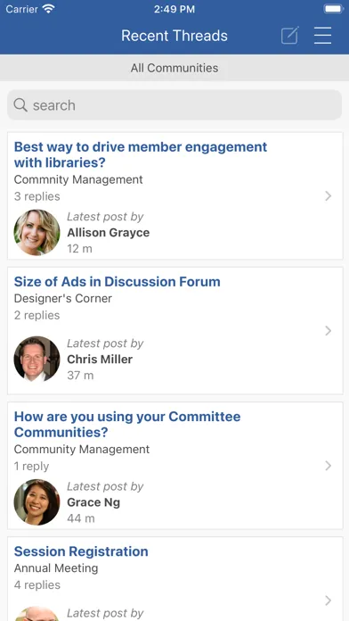 KNN Online Community Screenshots