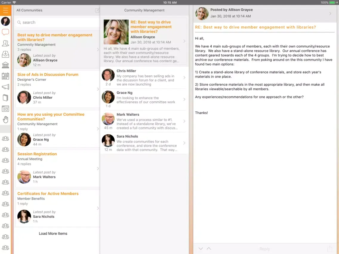 ASAE Collaborate iPad  سکرین شاٹس