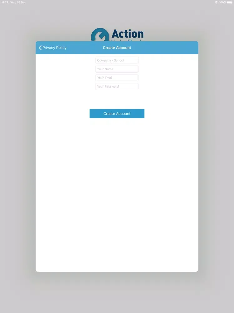 Screenshot di Action Help Desk iPad 