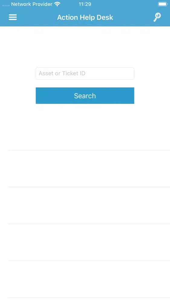 Screenshot di Action Help Desk