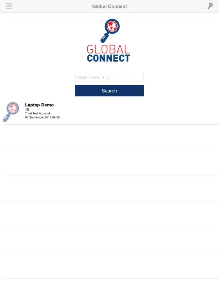 ภาพหน้าจอของ SAM Global Connect iPad 