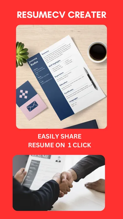 Capturas de pantalla de ResumeCV Creater