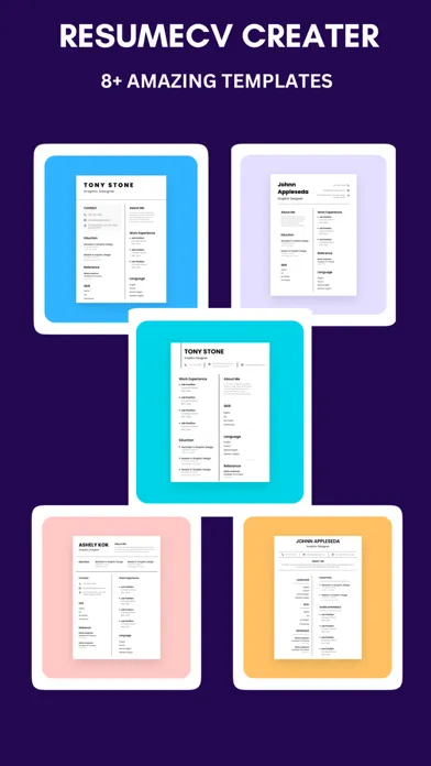 Capturas de pantalla de ResumeCV Creater