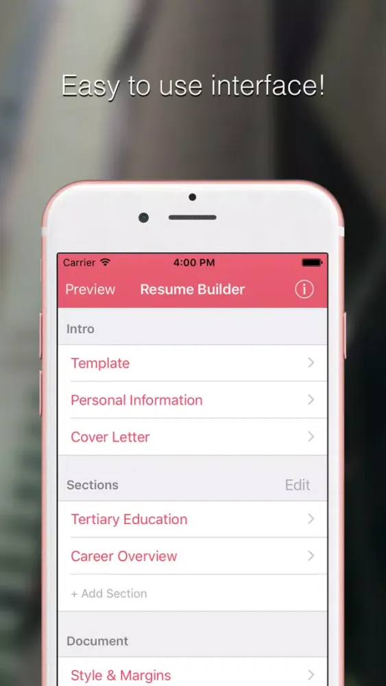 Tangkapan layar Resume Builder Templates