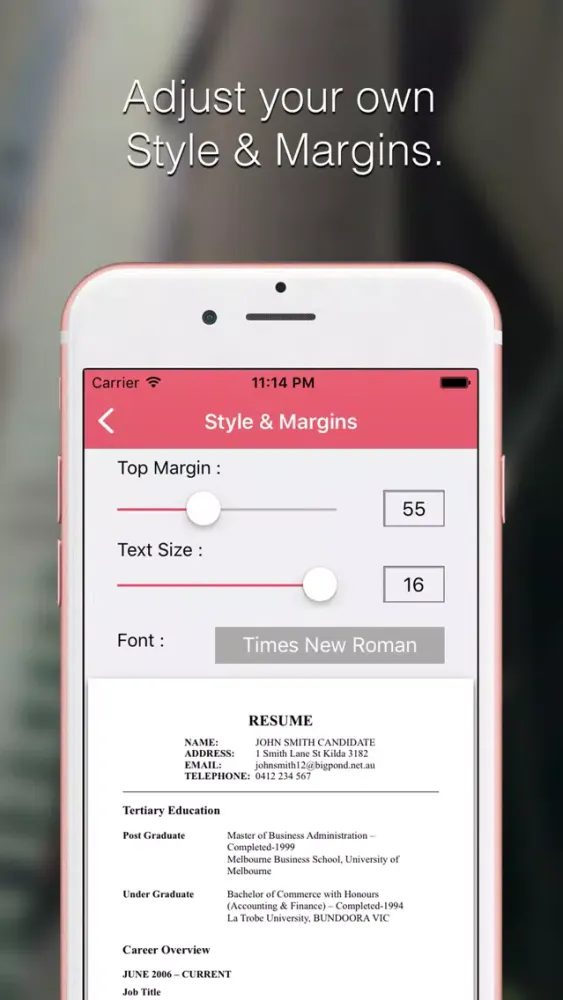 Tangkapan layar Resume Builder Templates