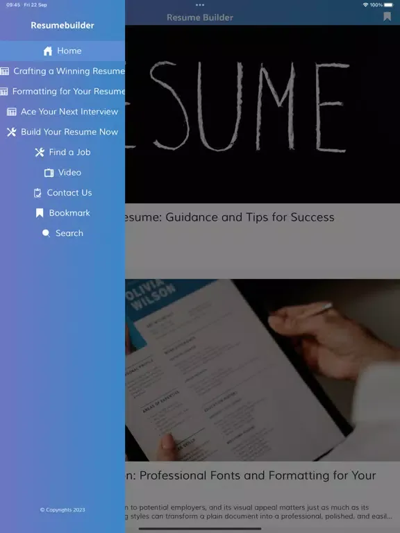 ภาพหน้าจอของ Resumely-ChatAi Resume Builder iPad