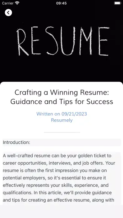 ภาพหน้าจอของ Resumely-ChatAi Resume Builder
