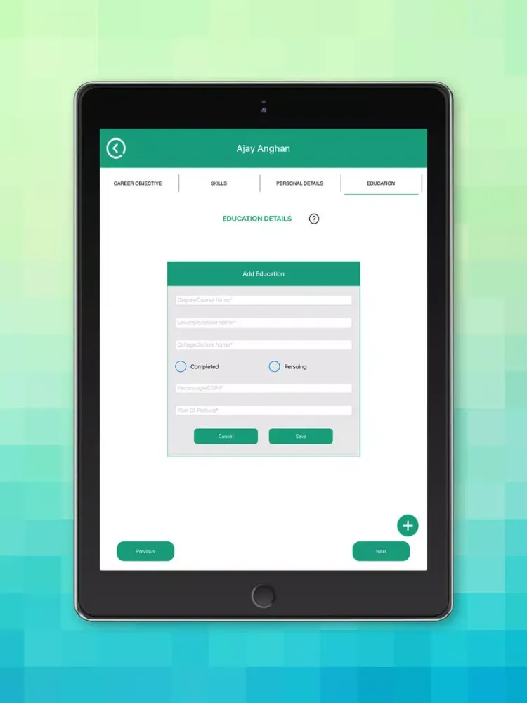 Resume Creator! iPad  Ekran Görüntüleri
