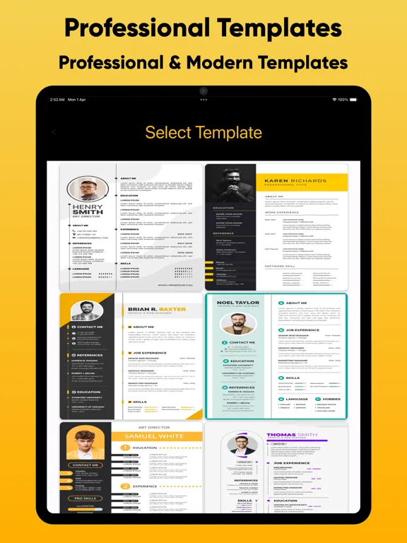 Zrzuty ekranu CV Maker - Resume Creator iPad 
