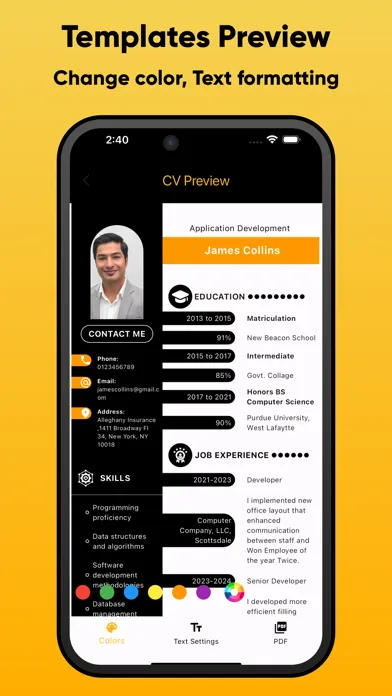 Zrzuty ekranu CV Maker - Resume Creator