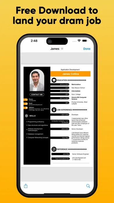 Zrzuty ekranu CV Maker - Resume Creator