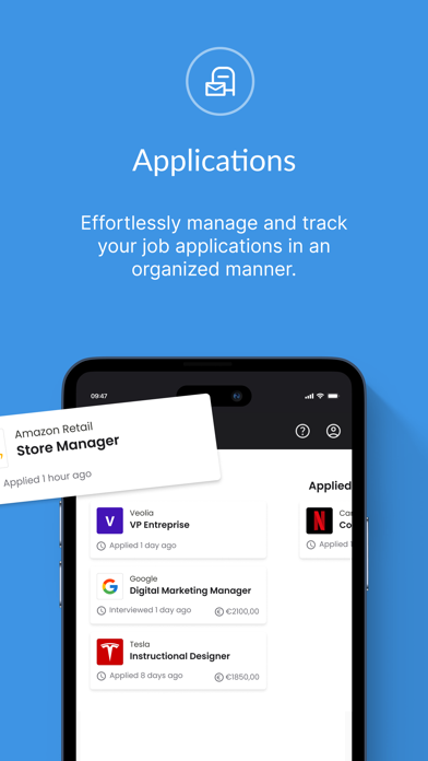 Captures d'écran de CVwizard: Online CV maker