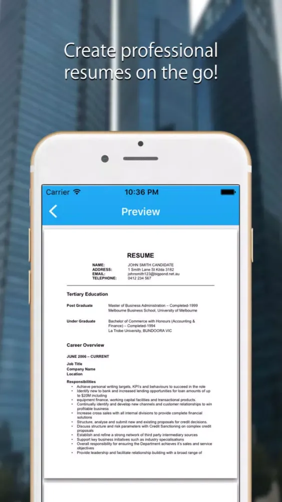 Resume Builder: CV Template Ekran Görüntüleri