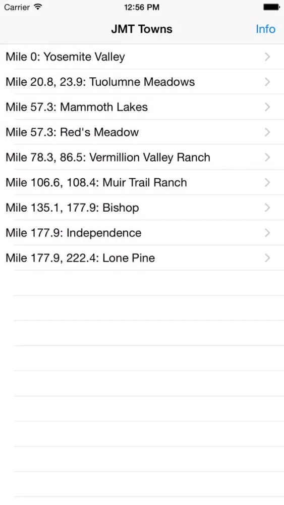 John Muir Trail Towns應用截圖