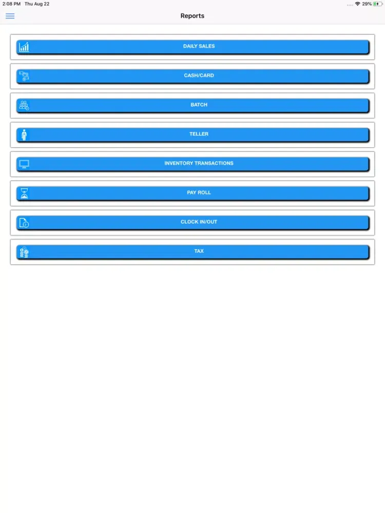 Tangkapan skrin Dolphinpos - Reports for POS iPad 